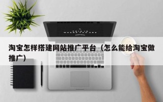 象山淘宝怎样搭建网站推广平台（怎么能给淘宝做推广）